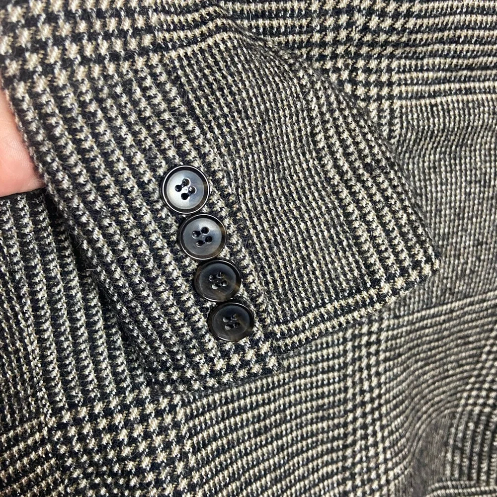 Dolce & Gabbana Wool Plaid Suit Y2K Cropped Blazer Flare Pants Made in Italy - Picture 15 of 16